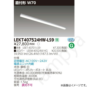 LED�x�[�X���C�g �Z�b�g LEKT407524HWLS9�iLEET-40701-LS9+LEEM-40524W-HG�jLEKT407524HW-LS9 ���Ń��C�e�b�N