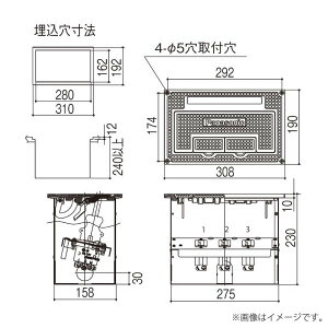 NK39363Z ���䉉�o�p �������^ �t���A�R���Z���g C�^30A125V�R���Z���g�t 3�R�� �p�i�\�j�b�N