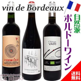 自然派ボルドーワイン 赤ワイン 3本セット ビオ ナチュラルワイン オーガニック 飲み比べ vin de Bordeaux