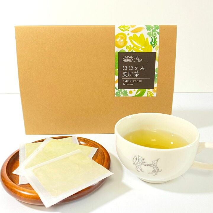 楽天市場 ほほえみ美肌茶 14日分 ニキビ ハーブティー 漢方 Pms でお悩みの方に 美味しい 苦くない ハーブティー 植物茶 漢方 子育て中 ママ ノンカフェイン お茶 緑茶 カフェインレス 美容 健康茶 粉末 タイプ スキンケア化粧品 ラ ミューテ