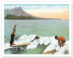 �n���C�A�� �|�X�^�[�@ �y�r���e�[�W�z�ySurfboard Riding�z�y��23×30cm�z�n���C�A���G�݁@�n���C�A�� �G�� �C���e���A
