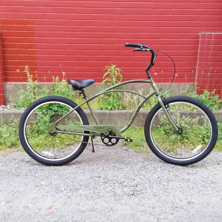 楽天市場】自転車 通販 ELECTRA CRUISER-1 オリーブ エレクトラ ビーチ 