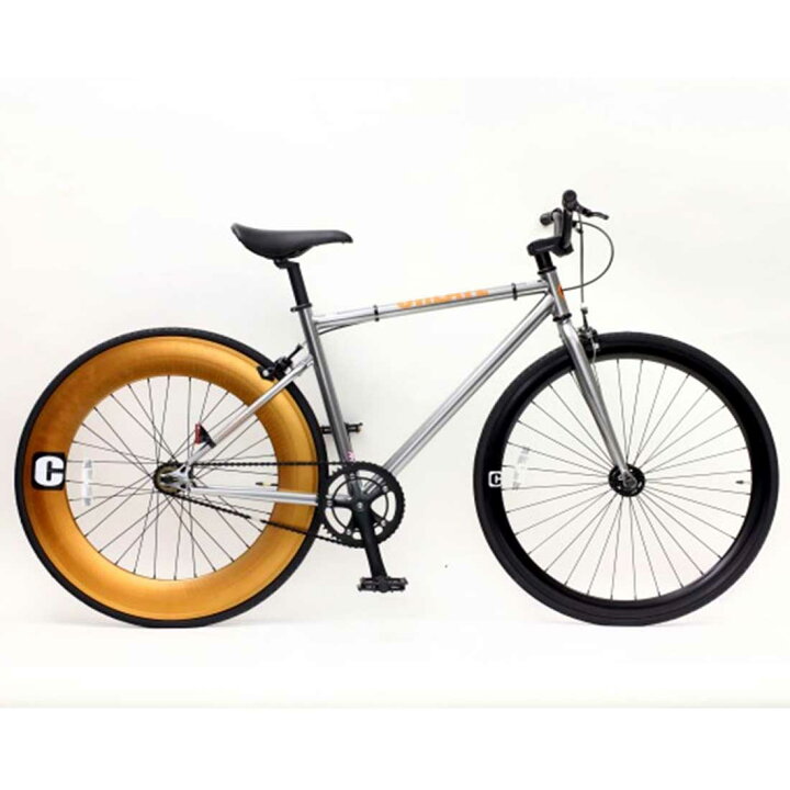 楽天市場 おしゃれ 自転車 通勤 通学 メンズ レディース ピスト 700c シングルスピード ディープリム クロスバイク ロードバイク 自転車 Create C 100 シルバー メンズ レディース Lanai Makai