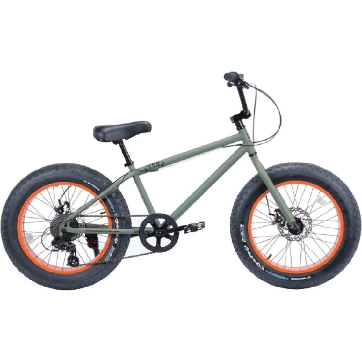 楽天市場 自転車 Bronx bronx Dd アーミーグリーン オレンジリム ブロンクス ファットバイク レインボー ビーチクルーザー インチ 極太タイヤ 7段変速 おしゃれ 通勤 通学 メンズ レディース Lanai Makai