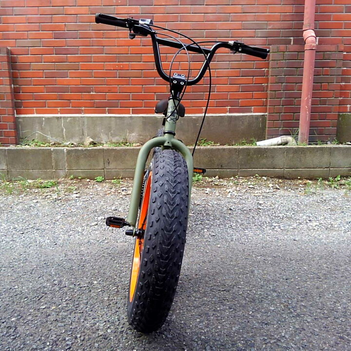 楽天市場】 自転車 通販 20BRONX-DD アーミーグリーン×オレンンジリム 