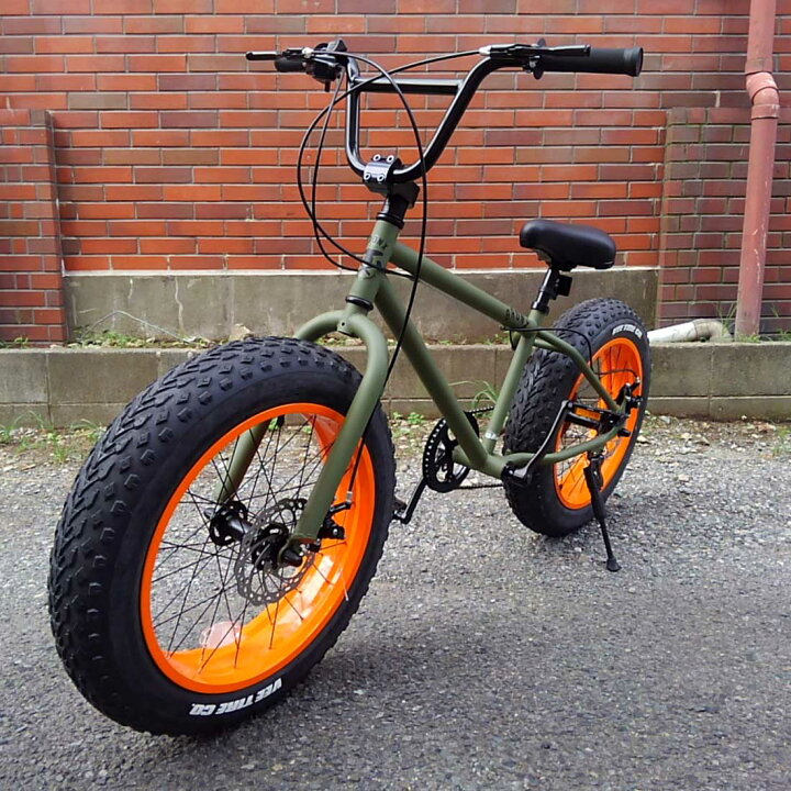 楽天市場】 自転車 BRONX 20BRONX-DD アーミーグリーン×オレンジリム 