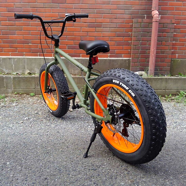 楽天市場】 自転車 BRONX 20BRONX-DD アーミーグリーン×オレンジリム 
