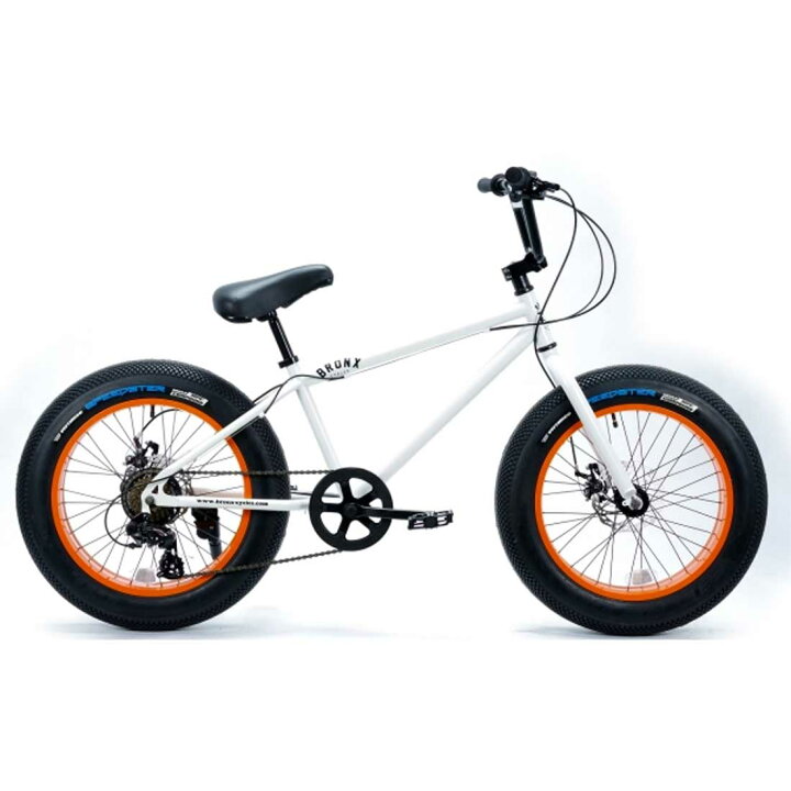 楽天市場 自転車 Bronx bronx Dd グロスホワイト オレンジリム ブロンクス ファットバイク レインボー ビーチクルーザー インチ 極太タイヤ 7段変速 おしゃれ 通勤 通学 メンズ レディース Lanai Makai