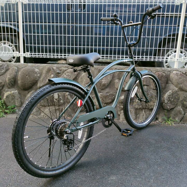 楽天市場】自転車 通販 KB 24KB-6D アーミーグリーン 6段変速 24インチ 