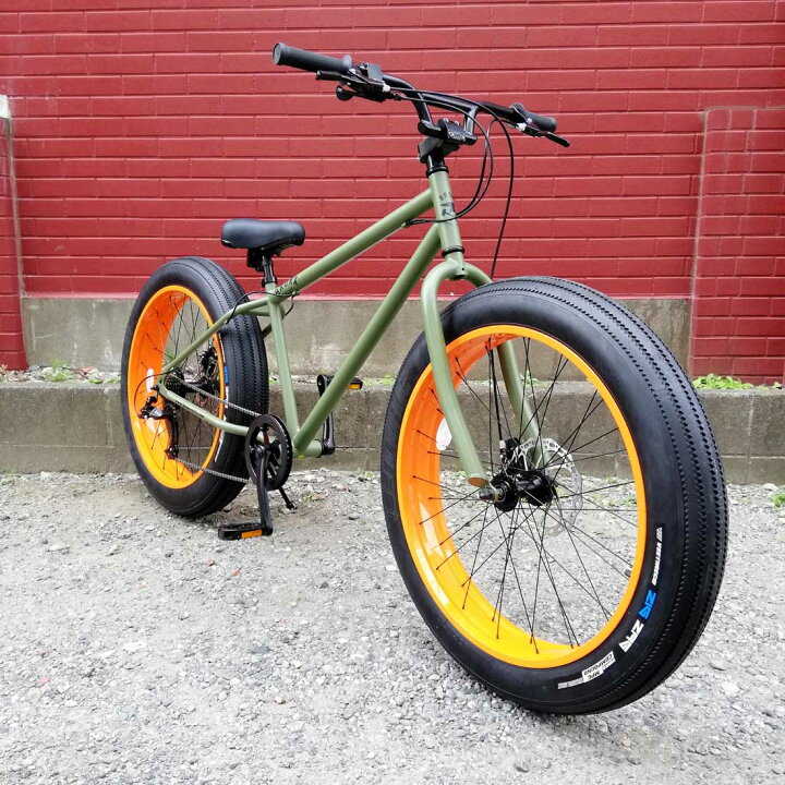 楽天市場】自転車 通販 BRONX 26BRONX-DD アーミーグリーン×オレンジ 