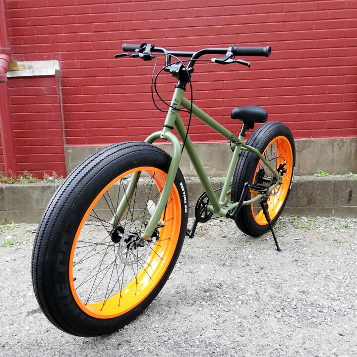 楽天市場】自転車 通販 BRONX 26BRONX-DD アーミーグリーン×オレンジ 