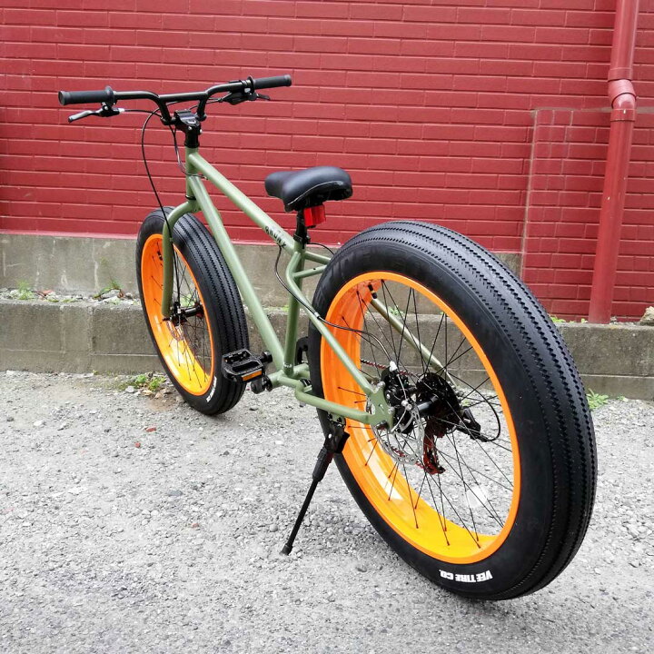 MTB 自転車 26インチ 6変速 オレンジ 配達可能