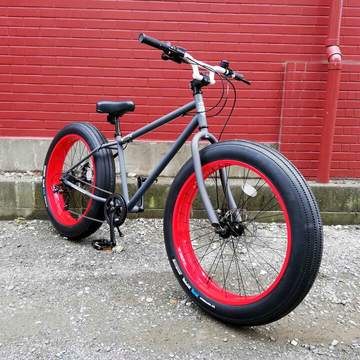 楽天市場】自転車 BRONX 26BRONX-DD マットグレー×レッドリム  