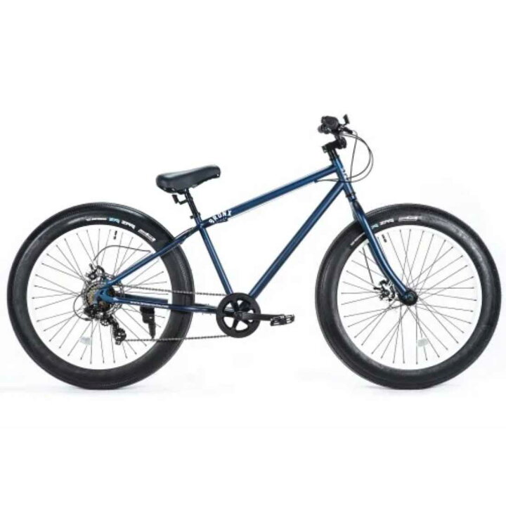 自転車 26BRONX-4.0 マットグレー×レッドリム ブロンクス ファット 