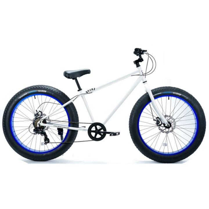 楽天市場】自転車 BRONX 26BRONX-DD グロスホワイト×ブルーリム  