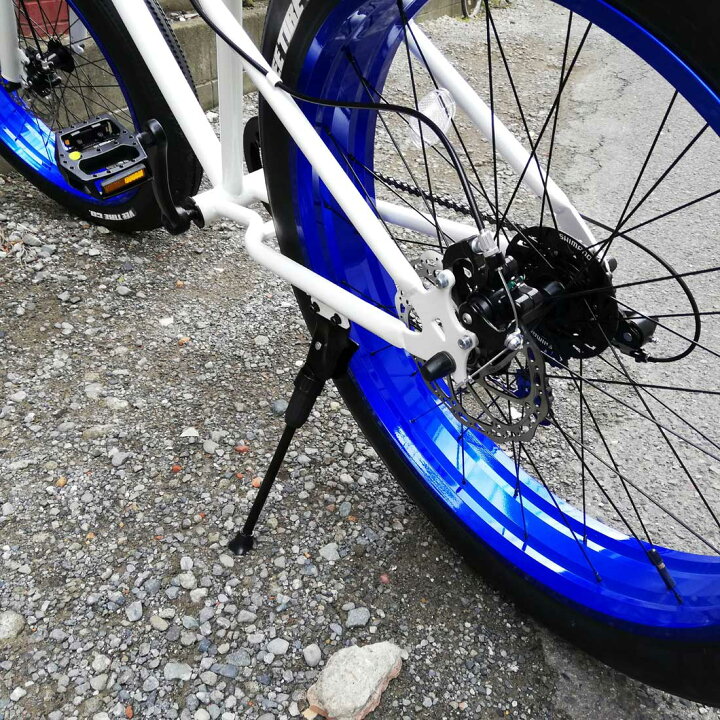 楽天市場】自転車 BRONX 26BRONX-DD グロスホワイト×ブルーリム  