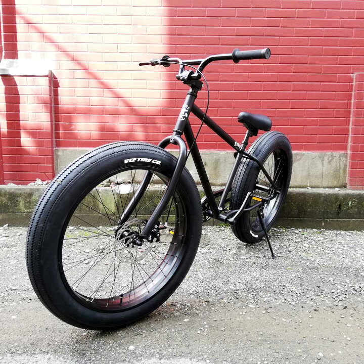 楽天市場 自転車 Bronx 26bronx 4 0 マットブラック ブラックリム ブロンクス ファットバイク レインボー ビーチクルーザー 26インチ 極太タイヤ おしゃれ 通勤 通学 メンズ レディース Lanai Makai