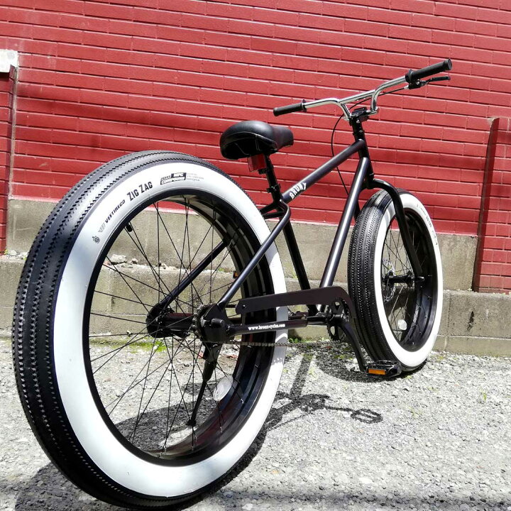 楽天市場 自転車 Bronx 26bronx 4 0 マットブラック ブラックリム ブロンクス ファットバイク レインボー ビーチクルーザー 26インチ 極太タイヤ おしゃれ 通勤 通学 メンズ レディース Lanai Makai