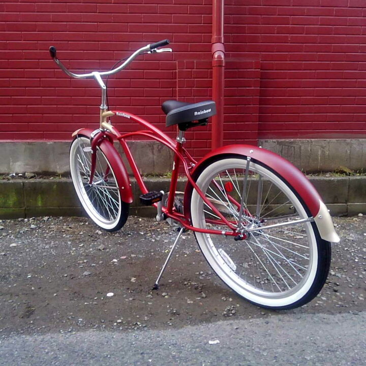 楽天市場】自転車 RAINBOW PCH101 26 CRUISER RED-TITAN レインボー 