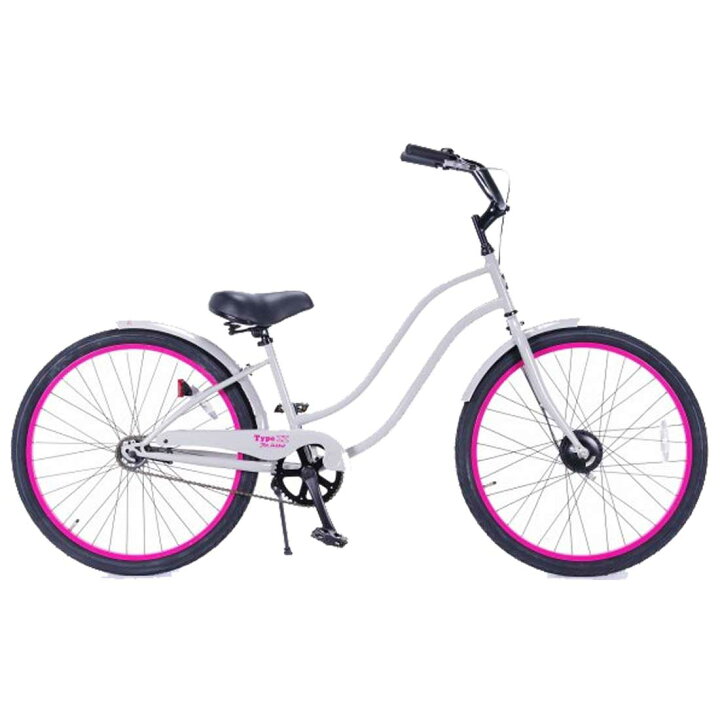楽天市場】自転車 RAINBOW TYPE-X 26 STRETCH GlossGray×PinkRim  