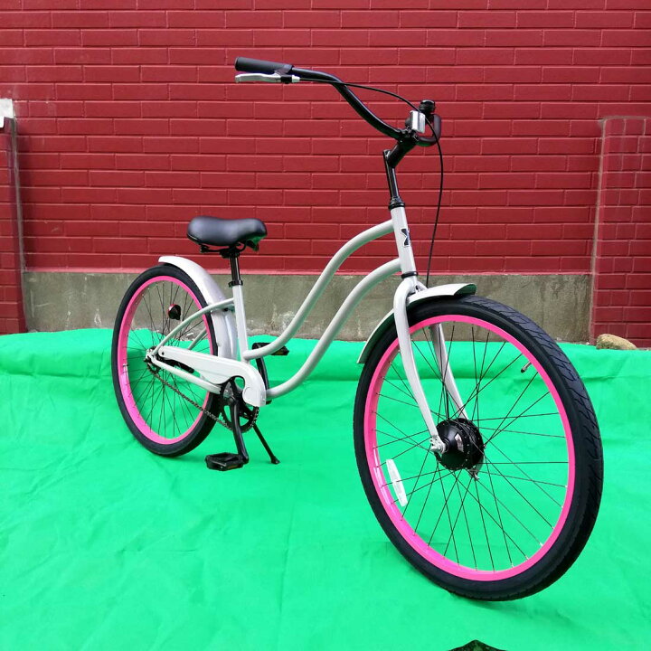 楽天市場】自転車 RAINBOW TYPE-X 26 STRETCH GlossGray×PinkRim  