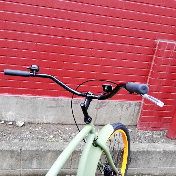 楽天市場】自転車 通販 RAINBOW 26TYPE-X CRUISER カーキ×オレンジリム 