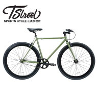 自転車 通販 T-STREET-1SP アーミーグリーン クロスバイク 700C ロードバイク レインボー ネット販売 購…