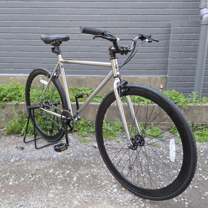 楽天市場】自転車 通販 T-STREET 700C-1SPEED クローム ピスト クロス 