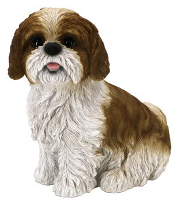 犬の置物 (シーズ) お座りイヌ 14057 シーズ シーズー ドッグオーナメント オーナメント 動物 アニマル マスコット ガーデン ガーデニング ガーデンオブジェ オブジェ