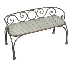 フラワースタンド (アイアンベンチ) 81750 茶 ブラウン 梯子 プランタースタンド プランター台 花台 鉢棚 花棚 プランターラック ガーデンラック 菜園 花 屋外 室外 園芸 造園 庭 ガーデニン