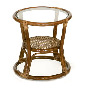 籐家具 : ラタンガラス 付 テーブル T806HR ブラウン アジアン アジアン家具 ガラス コーヒー テーブル CT17
