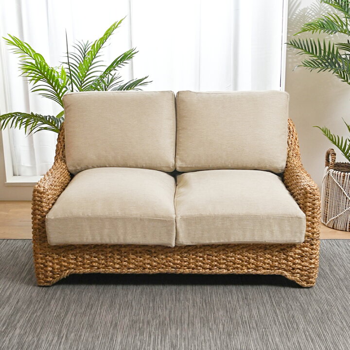 楽天市場】開梱設置無料 アジアン家具 ソファー 2人掛け 2人用 幅126cm 