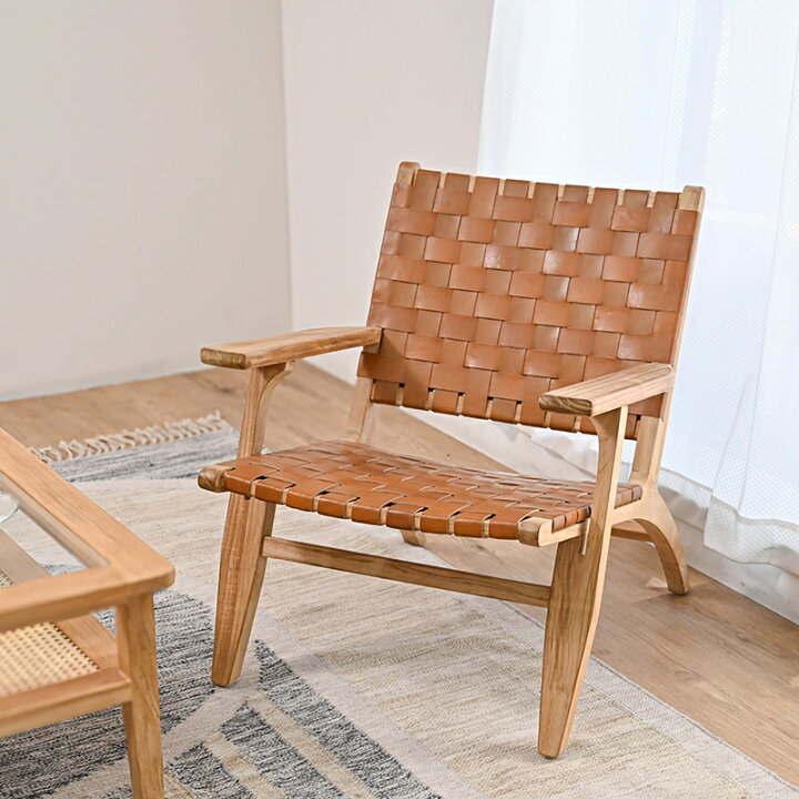 楽天市場】【新商品ポイント10倍】アジアン家具 レザー チーク無垢材  