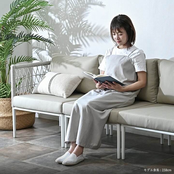 楽天市場】開梱設置無料 屋外対応ソファセット ガーデンソファ4点 