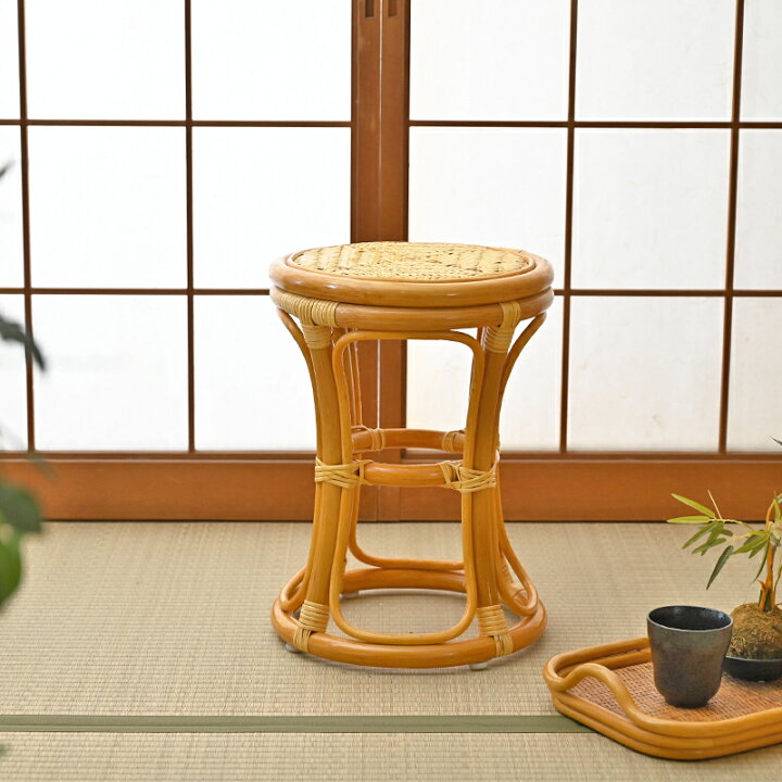 楽天市場】まとめ買い スツール 4脚セット【ハニー色】 籐 ラタン  