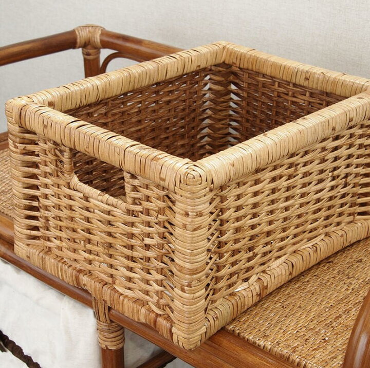 楽天市場】アジアン家具 ラタン ランドリー 4段 完成品 籐かご 
