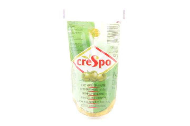 商舗 クレスポ グリーンオリーブ 種抜き スタンドパック 170g 固形量 100g (代引不可)クレスポ グリーンオリーブ 種抜きスタンドパック 100g 20セット 072004