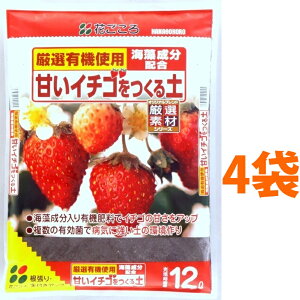 甘いイチゴをつくる土 12L (4袋) いちご イチゴ 苺