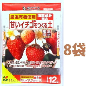 甘いイチゴをつくる土 12L (8袋) いちご イチゴ 苺