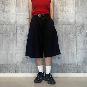 ���}���\�����|�C���g10�{���yMEYAME�zCOTTON LINEN SIDE LINE WIDE HALF PANTS�mMEY-2425�n������ �u���b�N �R�b�g�����l���T�C�h���C�����C�h�n�[�t�p���c
