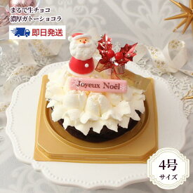 送料無料 クリスマスケーキ 2025「ガトーショコラ」 ランジェラ チョコレートケーキ チョコレート デコレーションケーキ バースデーケーキ クリスマス パーティー 大人 子供 バラ 薔薇 4号