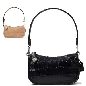 美品☆コーチ PVC ブラック レザー ミニショルダー ターンロック COACH 