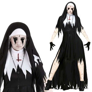 낵 C RX`[ p RXv كVX^[ ߑ C lp ]r z[ nEB Dreadful Nun Costume for Women