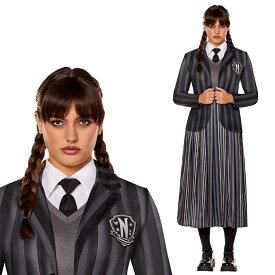ウェンズデー コスプレ 衣装 アダムスファミリー 仮装 制服 ワンピース ハロウィン 大きいサイズ Wednesday