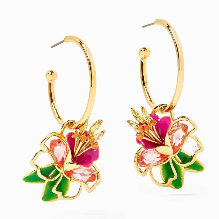 楽天市場】ケイトスペード ピアス ブランド フープ 花フラワー 大きめ 
