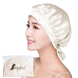 シルク ナイトキャップ ナイトキャップ 就寝用帽子 お休みキャップ 女性用 美髪 美肌 寝癖悩み解消 お休み寒さ対策 美しい秘訣 快眠【サイズ調整可能】