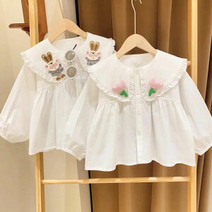 ブラウス キッズ 子供服 女の子 長袖 シャツ トップス tシャツ カットソー 春 夏 秋 ジュニア 綿 ベビー服 赤ちゃん 子ども服 おしゃれ 可愛い 入園 入学 幼稚園 小学生 80 90 100 110 120 130 140cm 誕