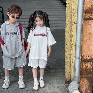 セットアップ キッズ 兄妹 ベビー服 男の子 女の子 tシャツ 半袖 綿 ハーフパンツ 子供服 ジャージ 上下セット 夏 トップス ボトムス 半ズボン ジュニア おしゃれ 可愛い 幼稚園 小学生 お出