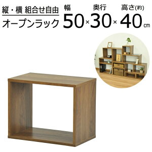 オープンラックシリーズ ウォルナットブラウンタイプ 幅50×高さ40cm