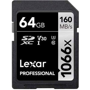 LexarR Professional 1066x SDXC? UHS-I Card SILVER Series 64GB LSD1066064G-BNNNG COpbP[W (64GB)